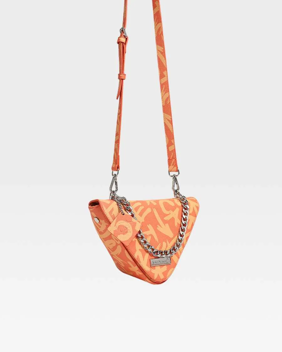 Graffiti Shoulder Bag in Orange
