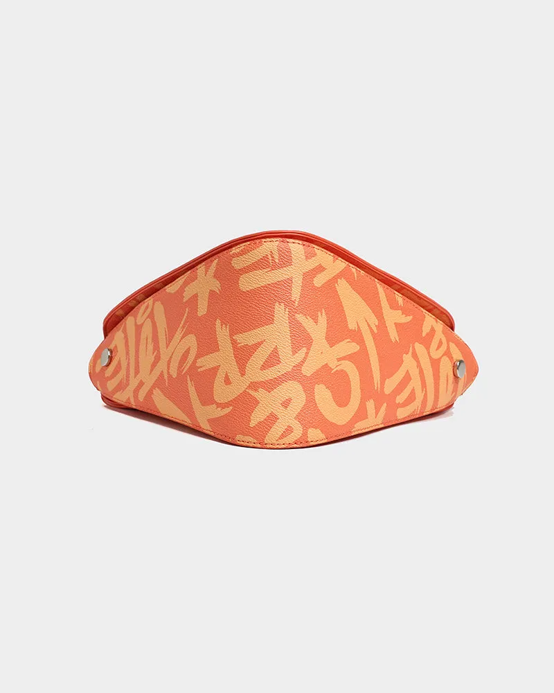 Graffiti Shoulder Bag in Orange