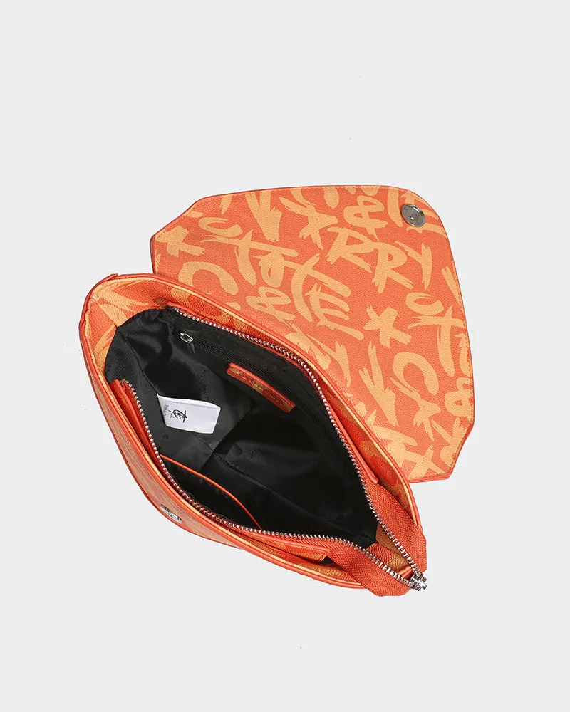 Graffiti Shoulder Bag in Orange