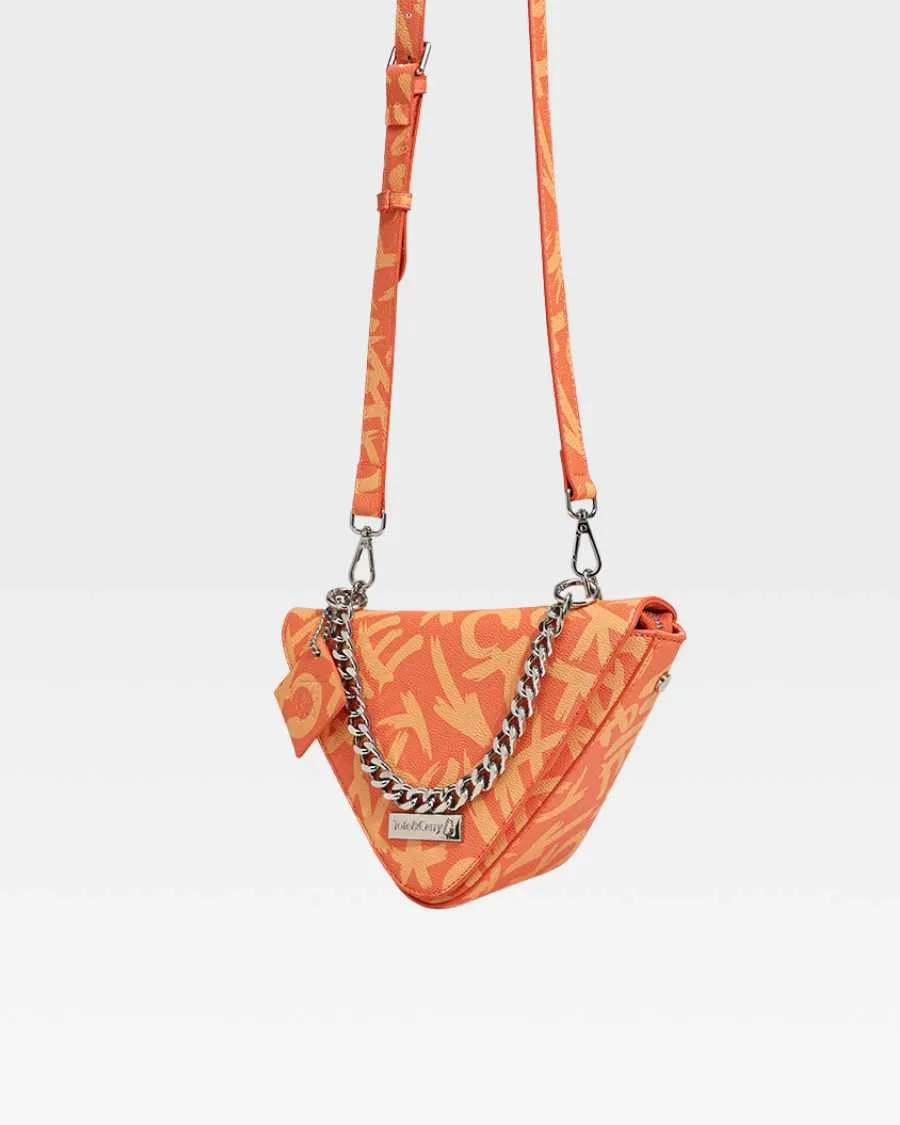 Graffiti Shoulder Bag in Orange