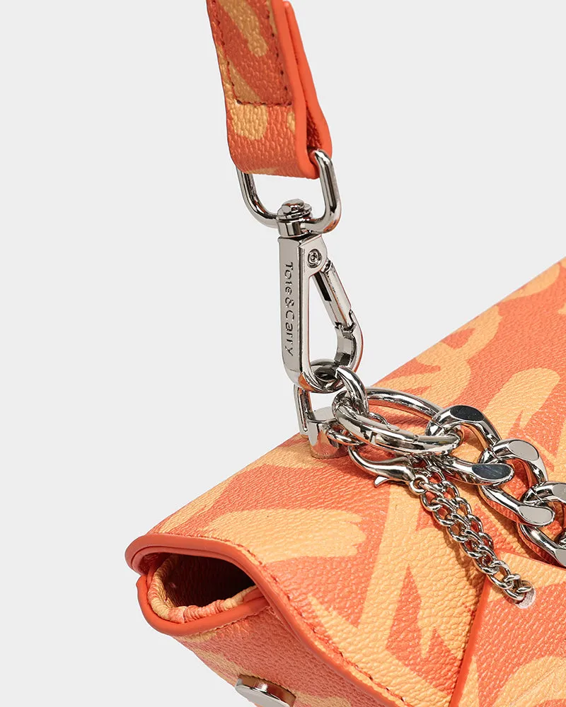 Graffiti Shoulder Bag in Orange