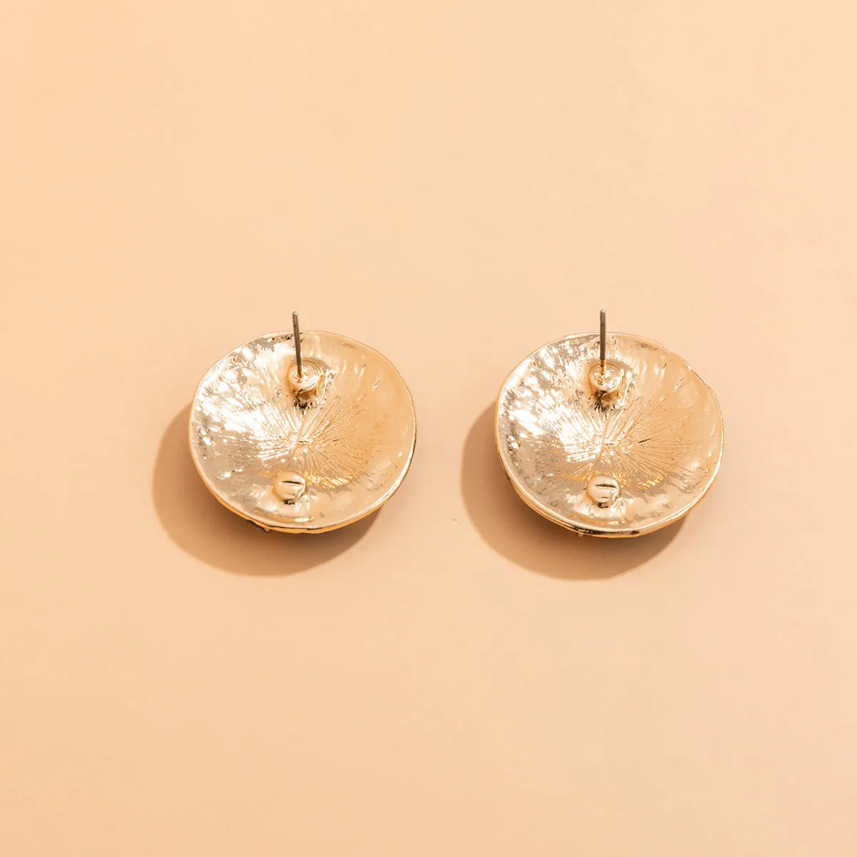 Green Enamel & 18K Gold-Plated Celestial Oval Stud Earrings