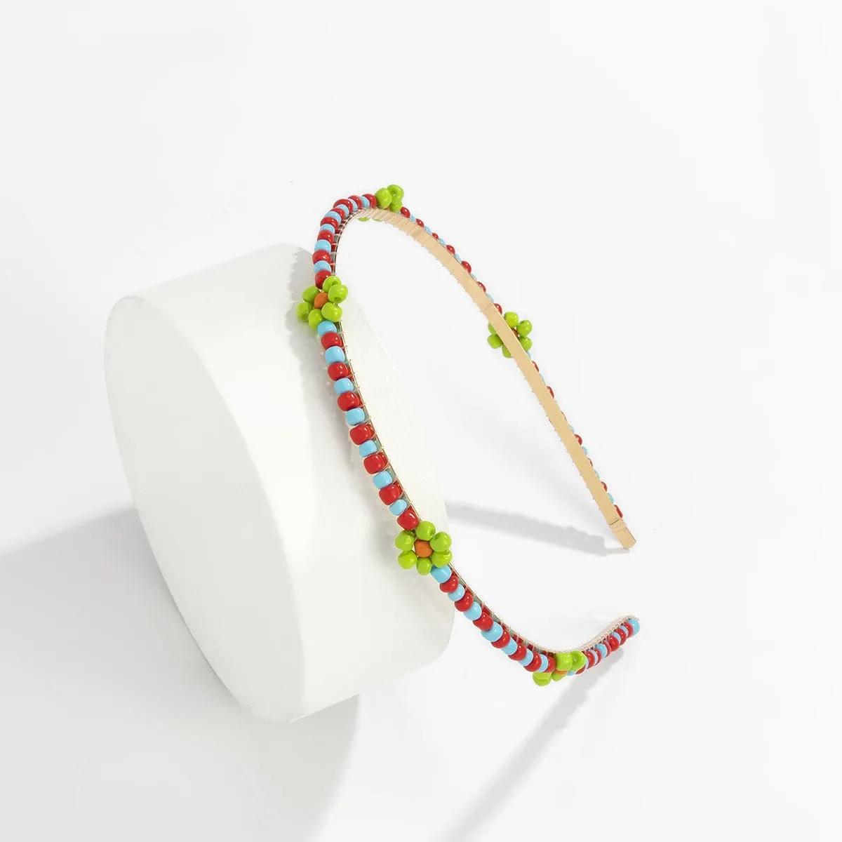 Green Howlite & 18K Gold-Plated Mum Station Headband