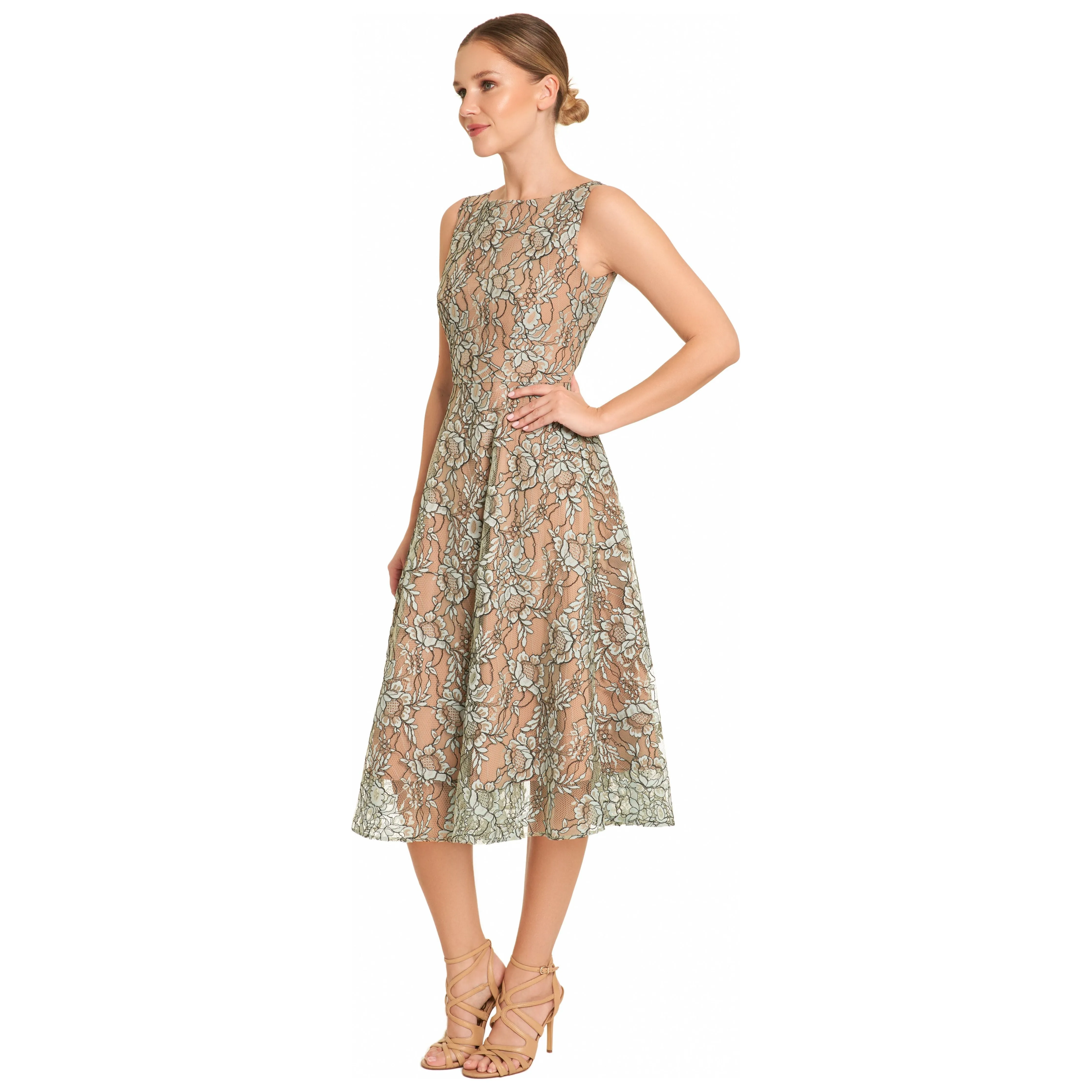 Green Midi Lace dress