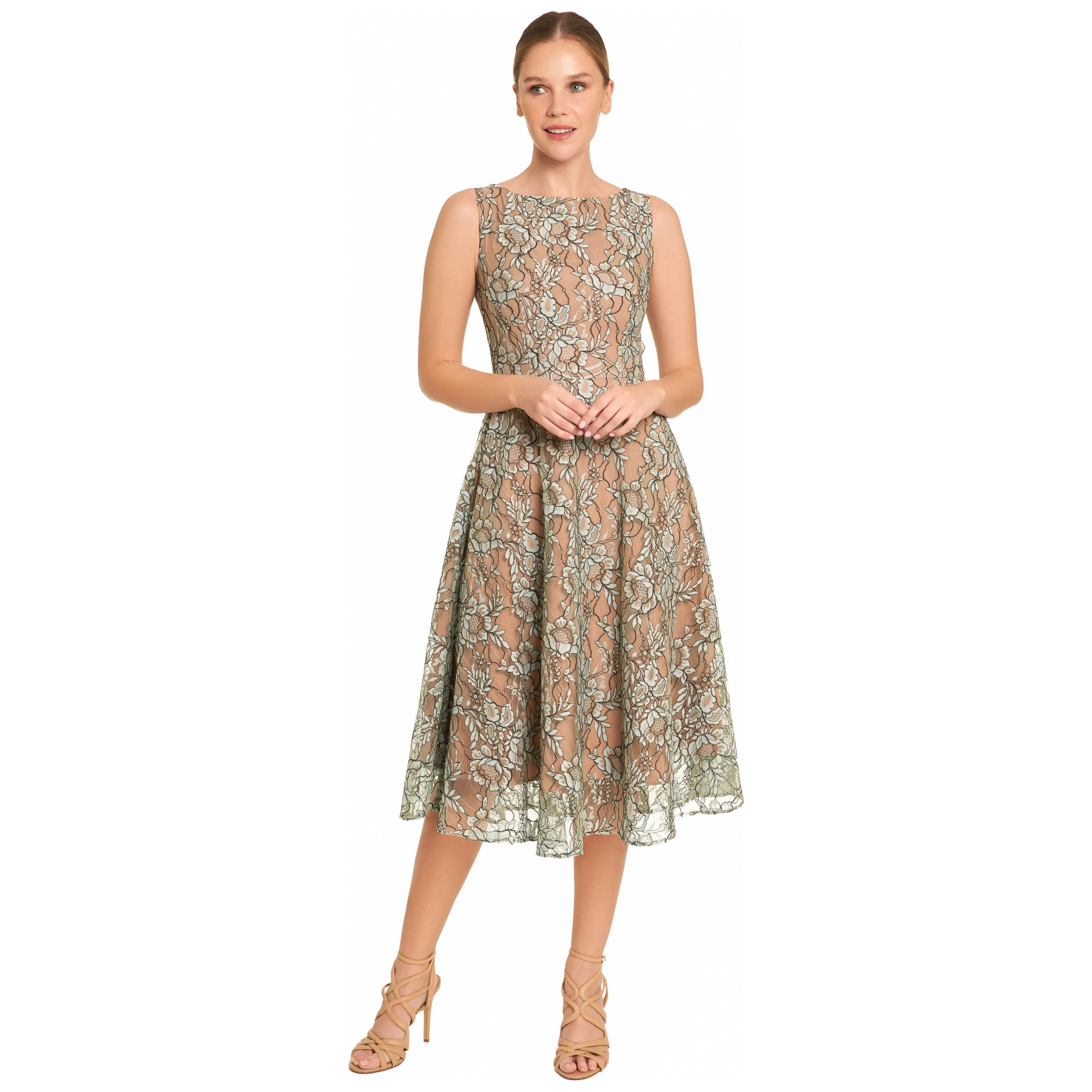 Green Midi Lace dress