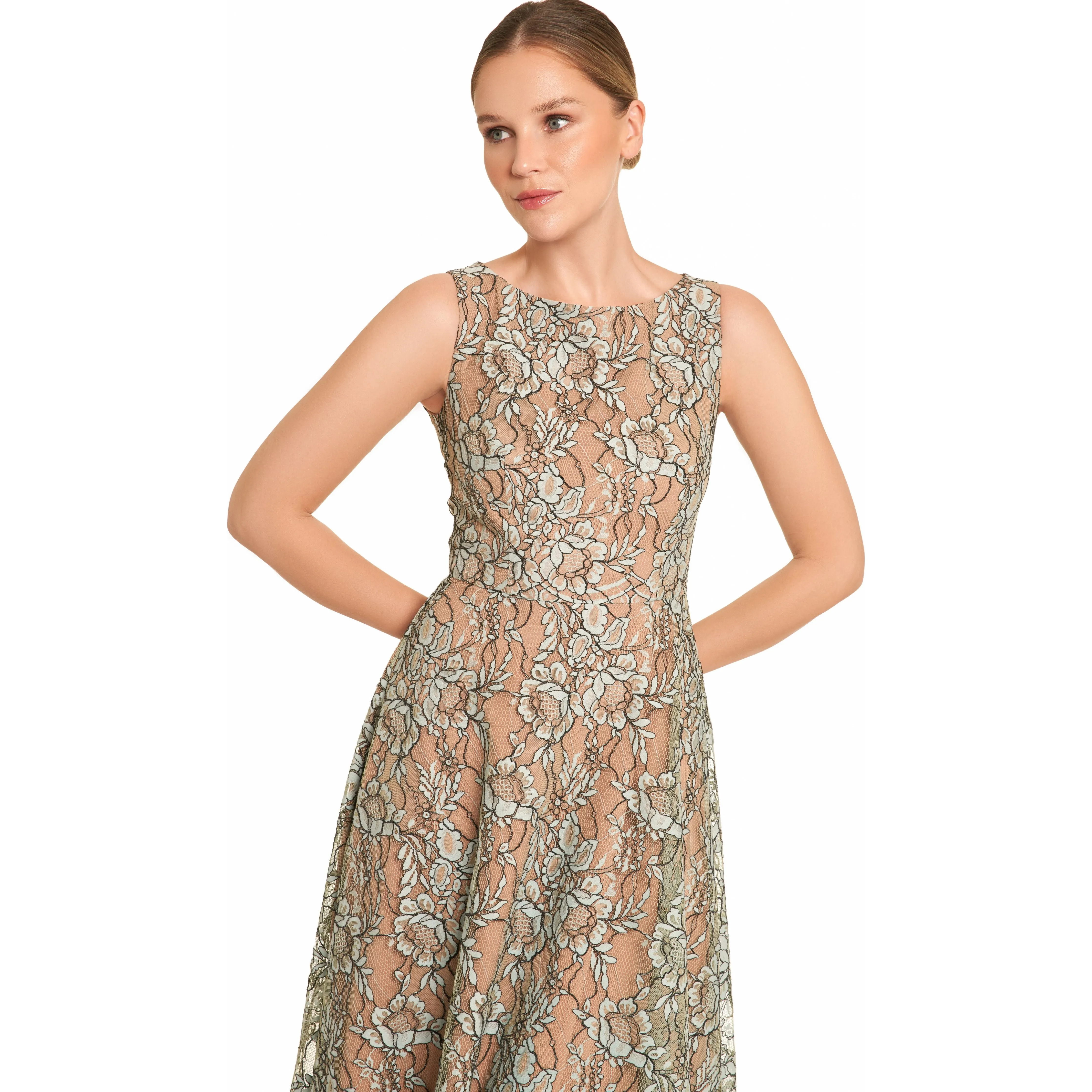Green Midi Lace dress