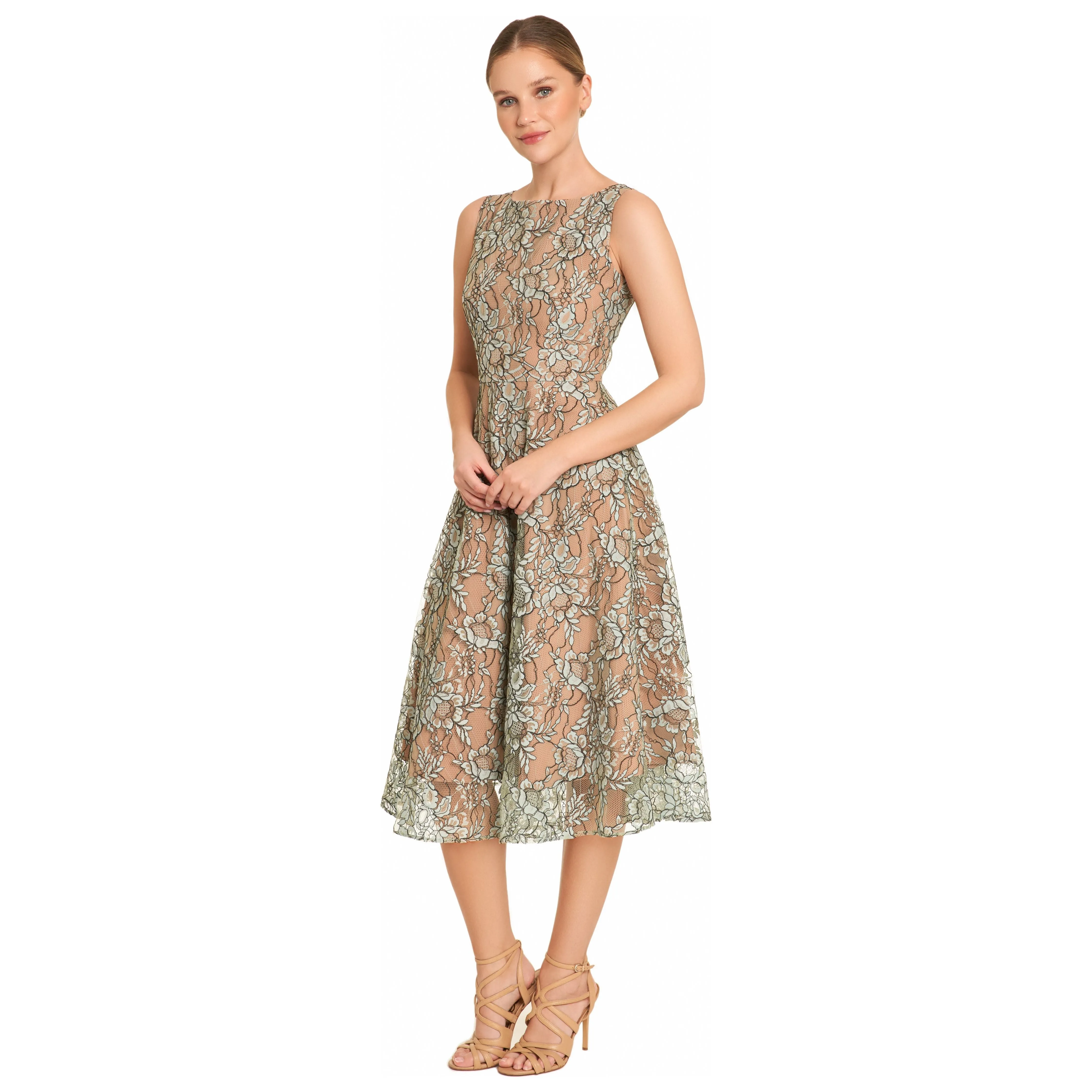 Green Midi Lace dress
