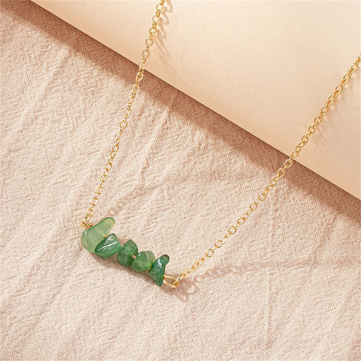 Green Resin & 18K Gold-Plated Pendant Necklace