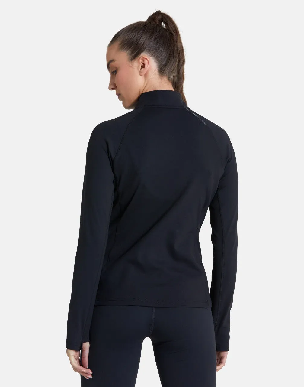 Gym Coffee Relentless 1/4 Zip (Womens) - Black