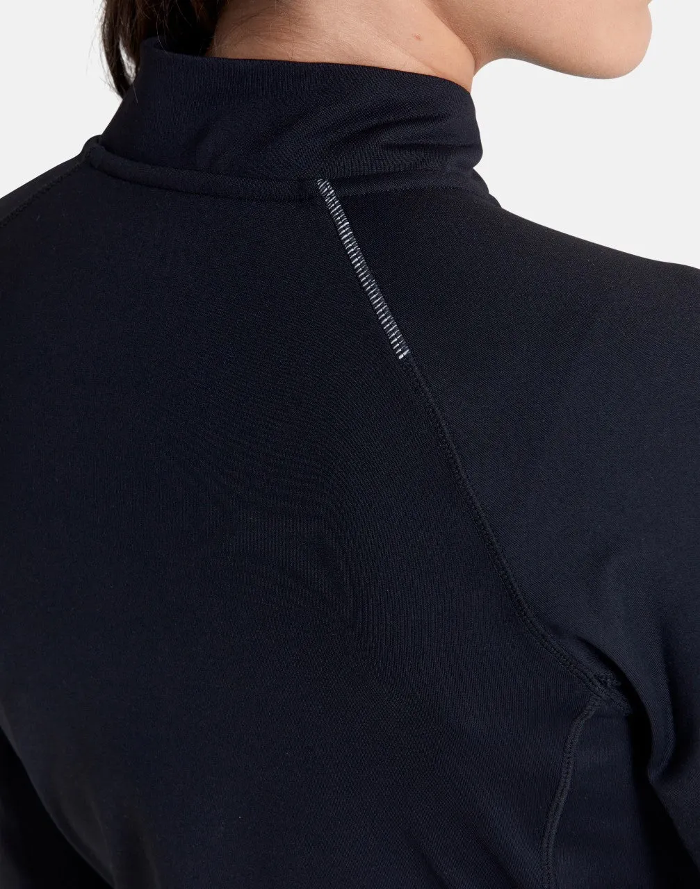 Gym Coffee Relentless 1/4 Zip (Womens) - Black