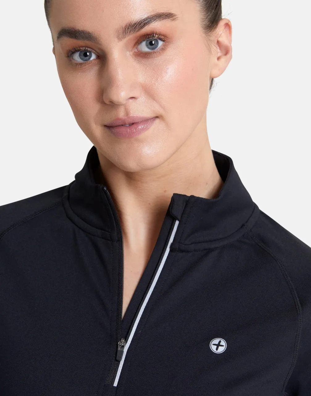 Gym Coffee Relentless 1/4 Zip (Womens) - Black