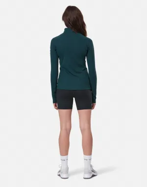 Gym Coffee Relentless 1/4 Zip (Womens)  - Moss Green