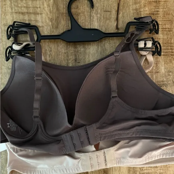 H by Halston Women's Intimates bra 2 pack Set Brown and Beige- cami bra 36C