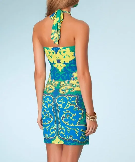 Hale Bob Paisley Halter Wrap Dress