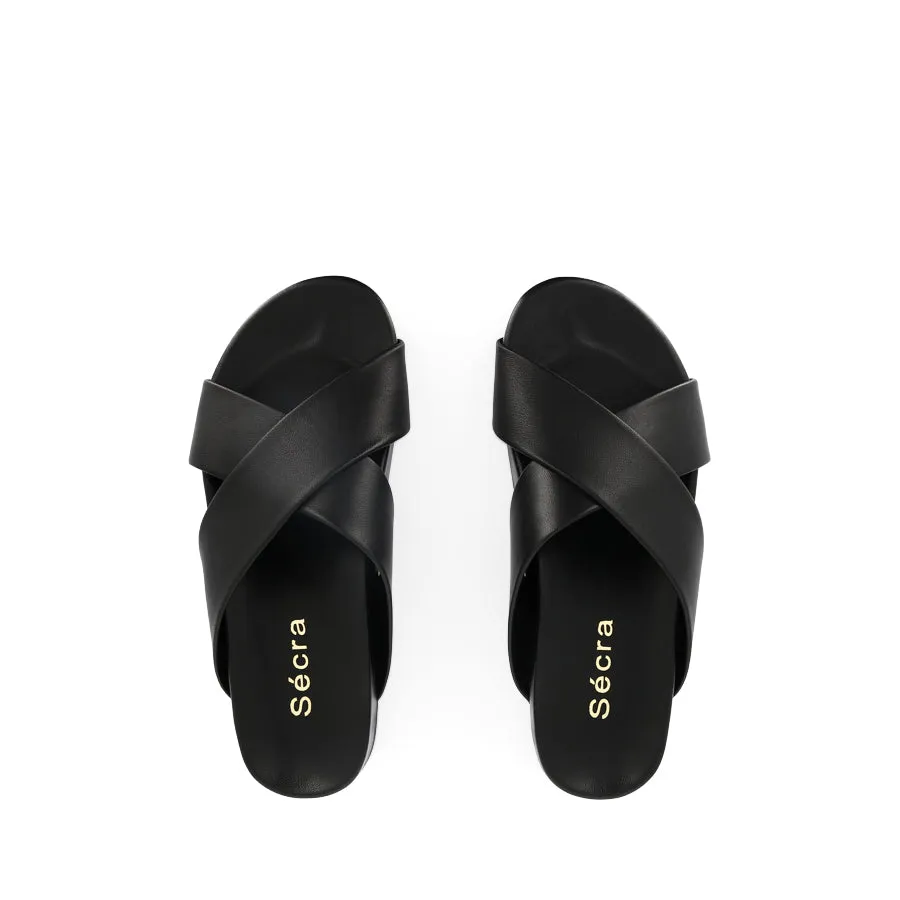 HALLE - BLACK BLACK LEATHER