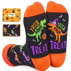 Halloween Socks Spooky Gifts For Men Women - Halloween Gifts Horror Gifts Halloween Dinosaur Spooky Dino Socks