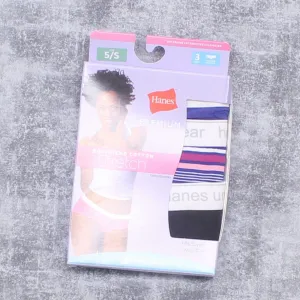 Hanes Premium Women's 3-Pack Boyfriend Cotton Stretch Hipster Underwear