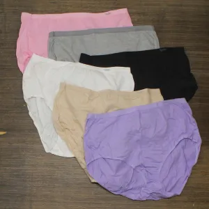 Hanes Premium Women's Pure Comfort Cotton Bikini 6-Pack Colors May Vary XL