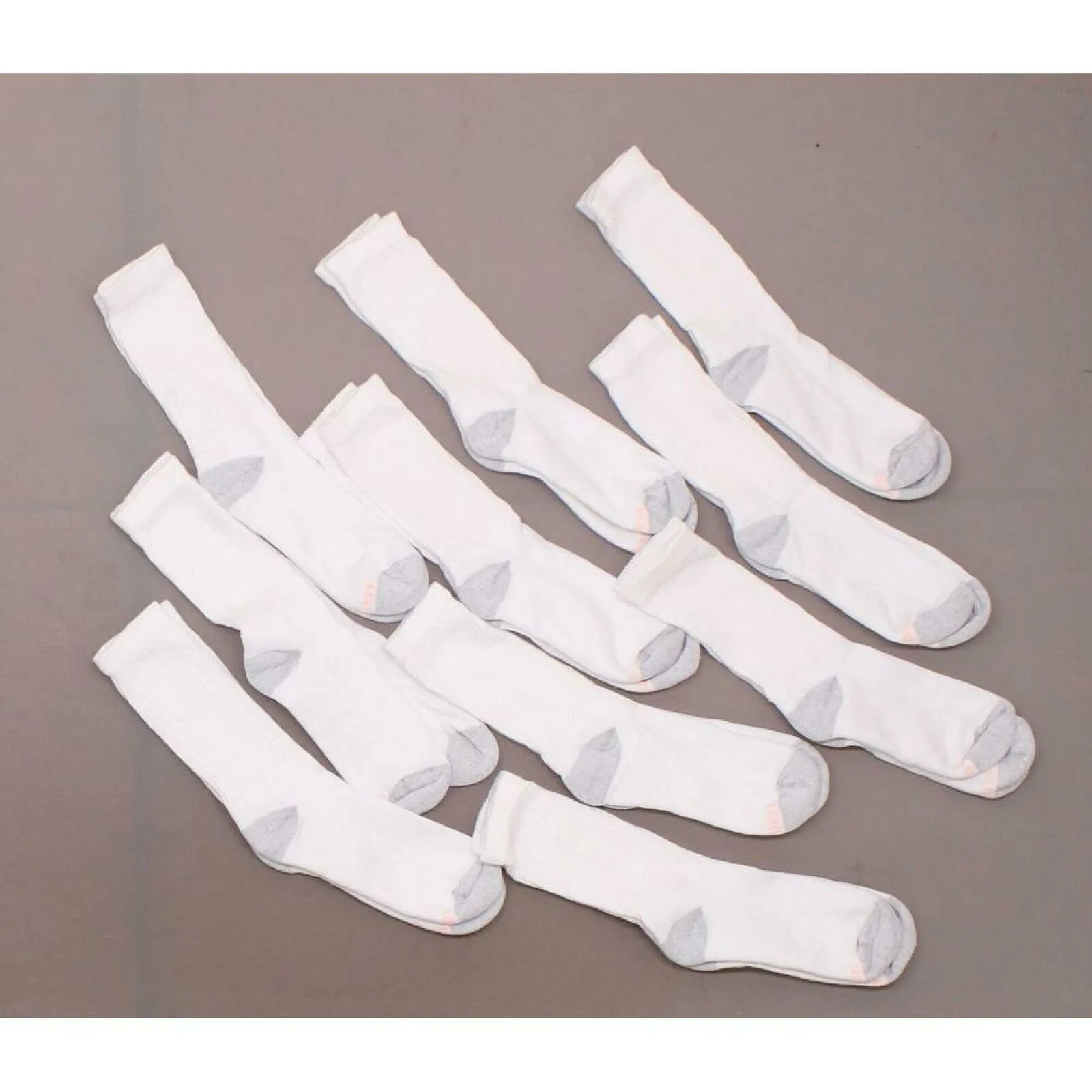 Hanes Women's 10 Pairs Extended Size Cushioned Crew Socks