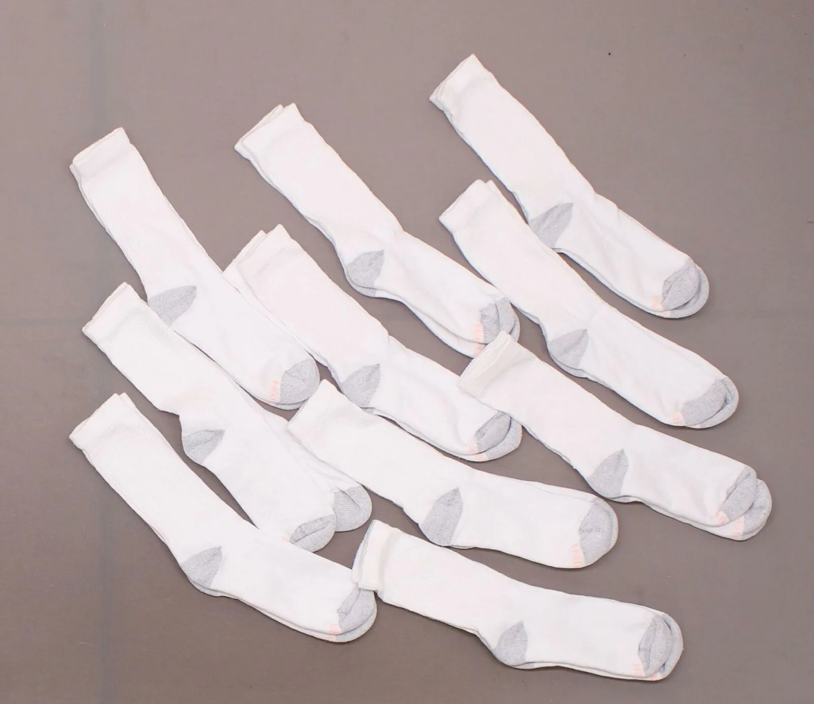 Hanes Women's 10 Pairs Extended Size Cushioned Crew Socks