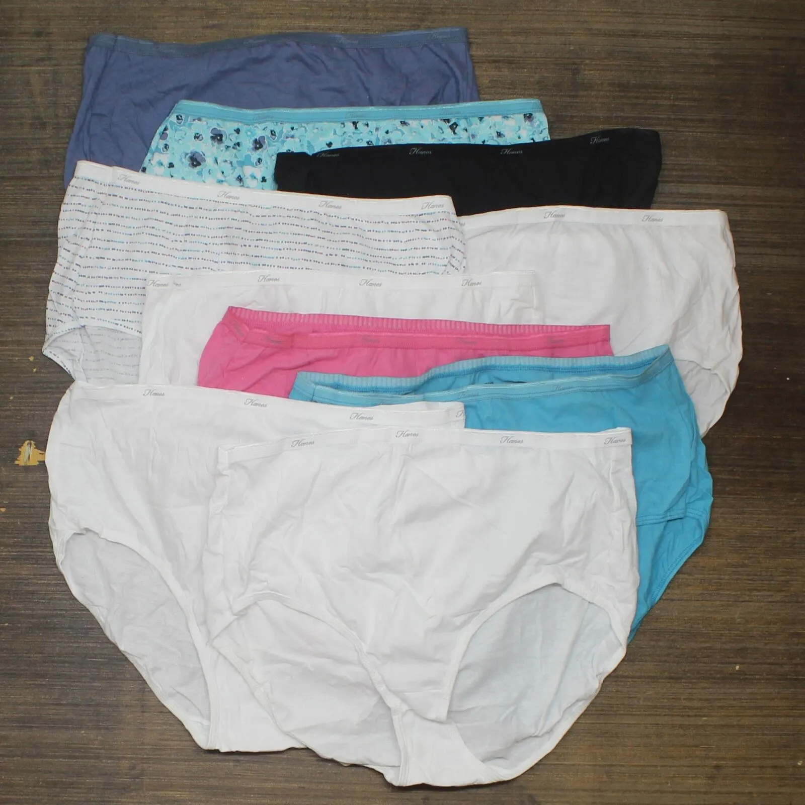 Hanes Women's 10pk Cotton Classic Briefs PW40AD Colors May Vary 10