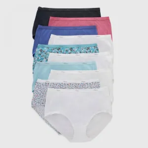 Hanes Women's 10pk Cotton Classic Briefs PW40AD Colors May Vary 10