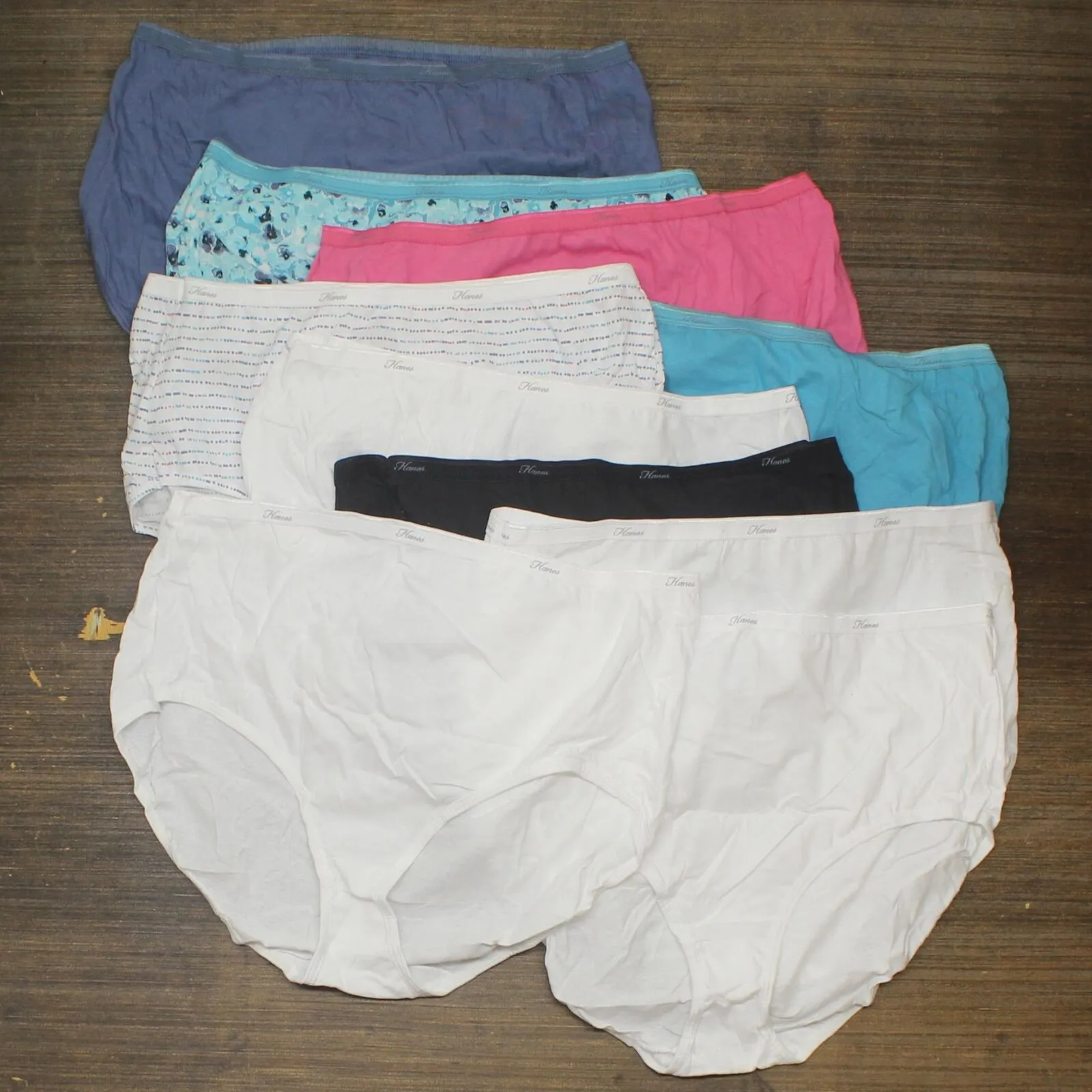 Hanes Women's 10pk Cotton Classic Briefs PW40AD Colors May Vary 10