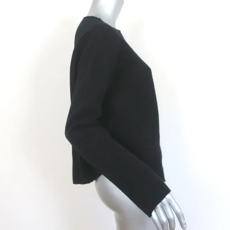 Helmut Lang Cashmere Sweater Black Textured Knit Size Small Crewneck Pullover