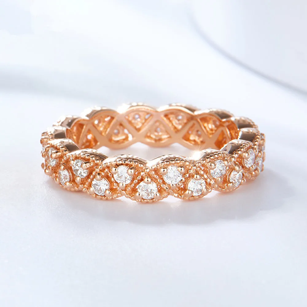 His and Hers Wedding Eternity Diamond Ring Set