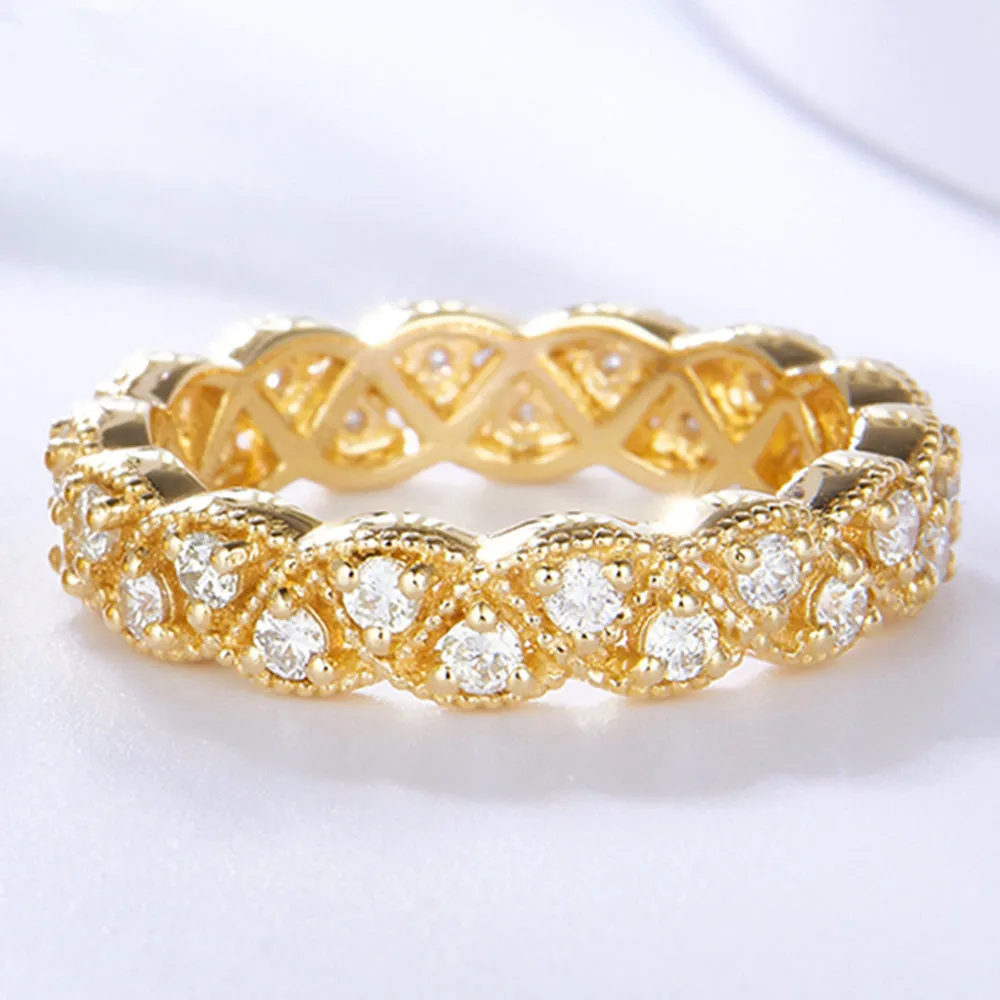 His and Hers Wedding Eternity Diamond Ring Set