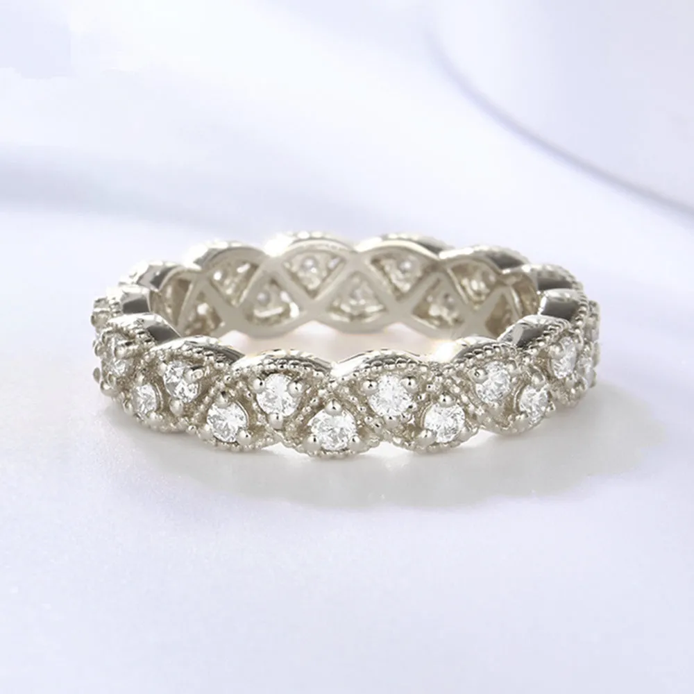 His and Hers Wedding Eternity Diamond Ring Set