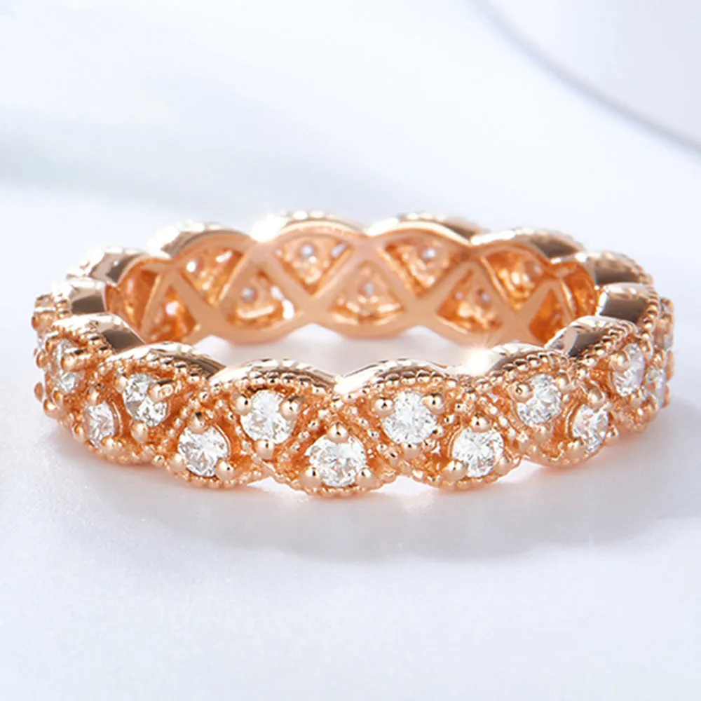 His and Hers Wedding Eternity Diamond Ring Set