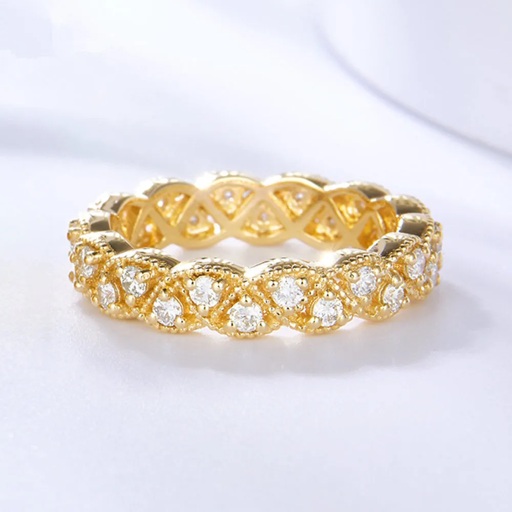 His and Hers Wedding Eternity Diamond Ring Set
