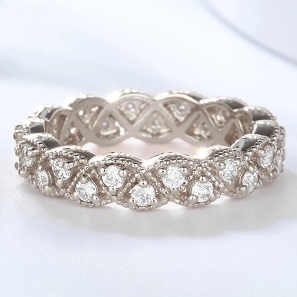 His and Hers Wedding Eternity Diamond Ring Set
