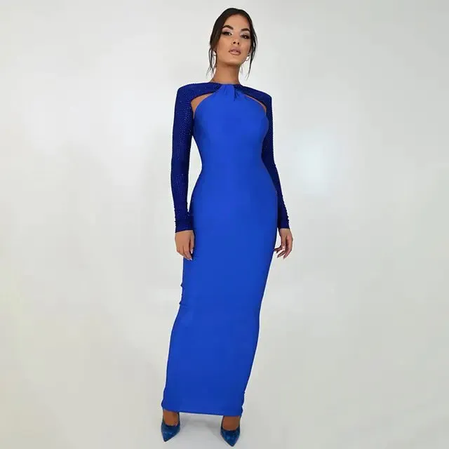 Hollow Out Long Sleeves Bodycon Dress
