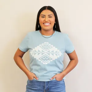 Hood River Dusty Aqua Diamond Tee