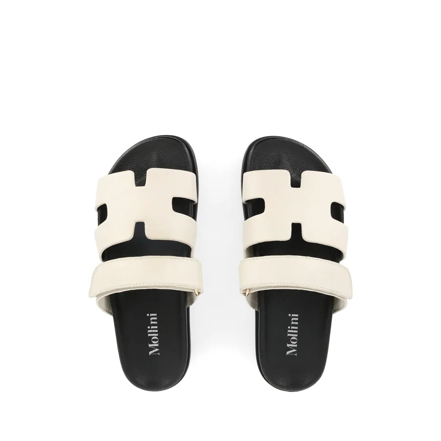 HOPES - CREAM BLACK LEATHER
