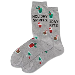 HOTSOX Women's Holiday Spirits Crew Socks