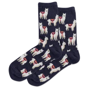 HOTSOX Women's Llamas Crew Socks