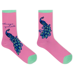 HOTSOX Women's Peacock Crew Socks