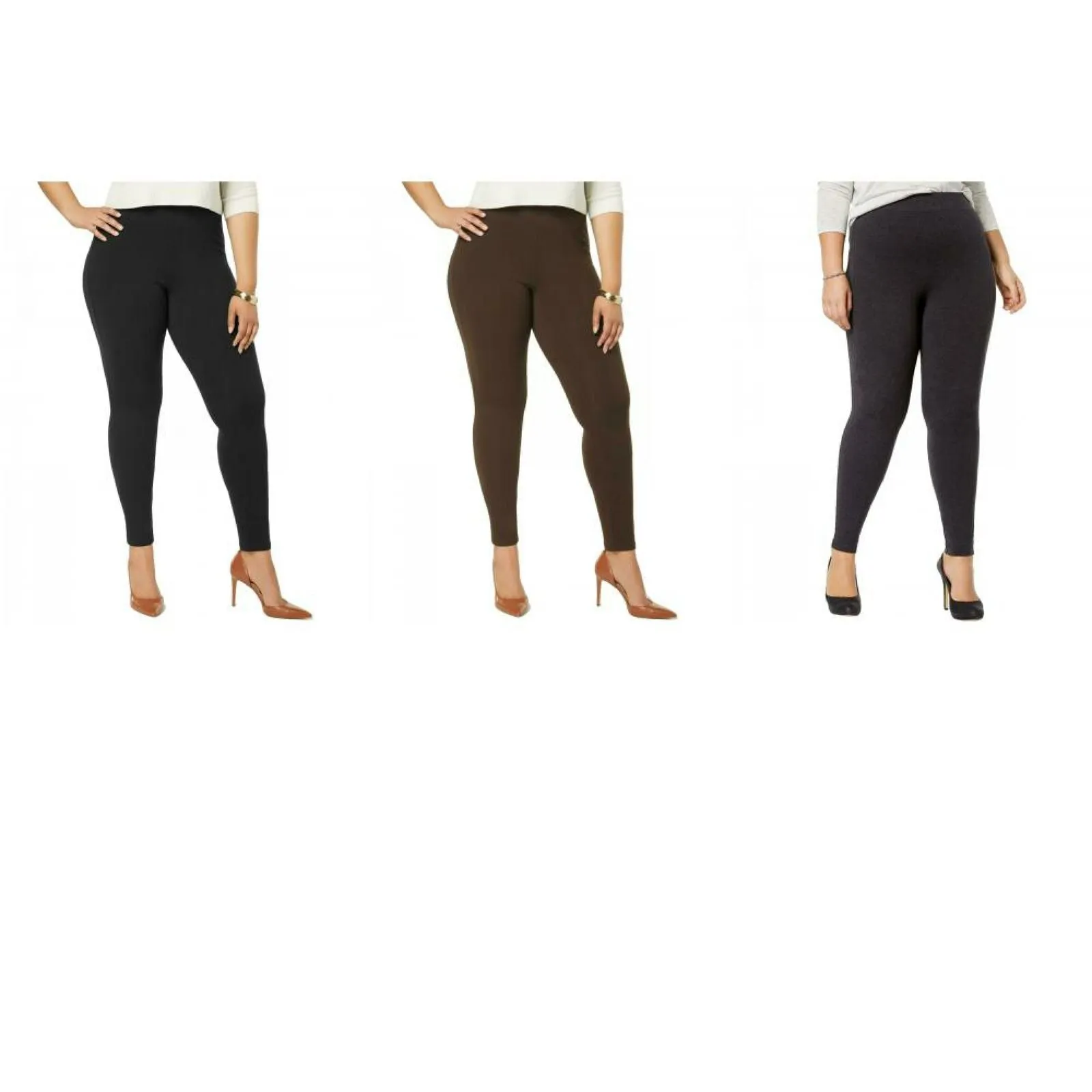 HUE Women's Plus Size Cotton Leggings. U14635Q