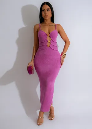 I See You Knit Maxi Dress Purple