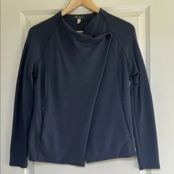 Ibex Women's  - Grey Crossover Cardigan size S