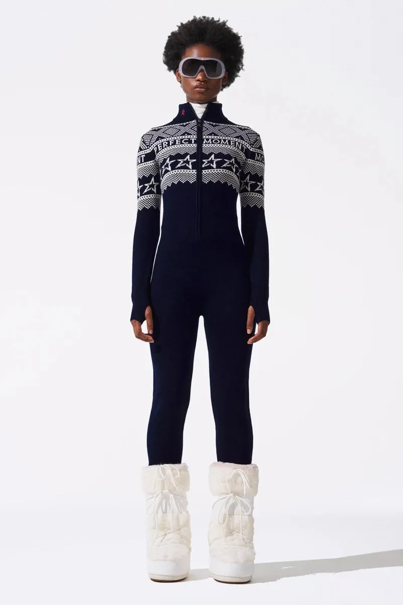 Instarsia-Knit Merino Wool Jumpsuit