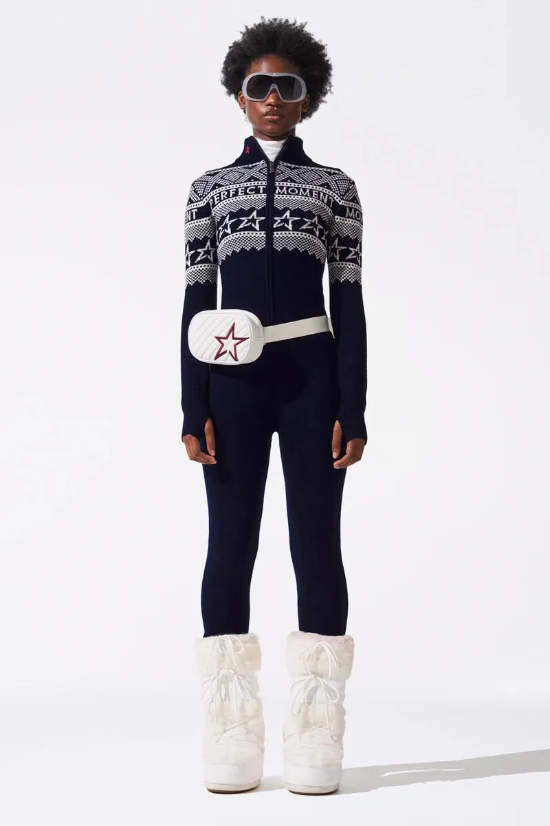 Instarsia-Knit Merino Wool Jumpsuit