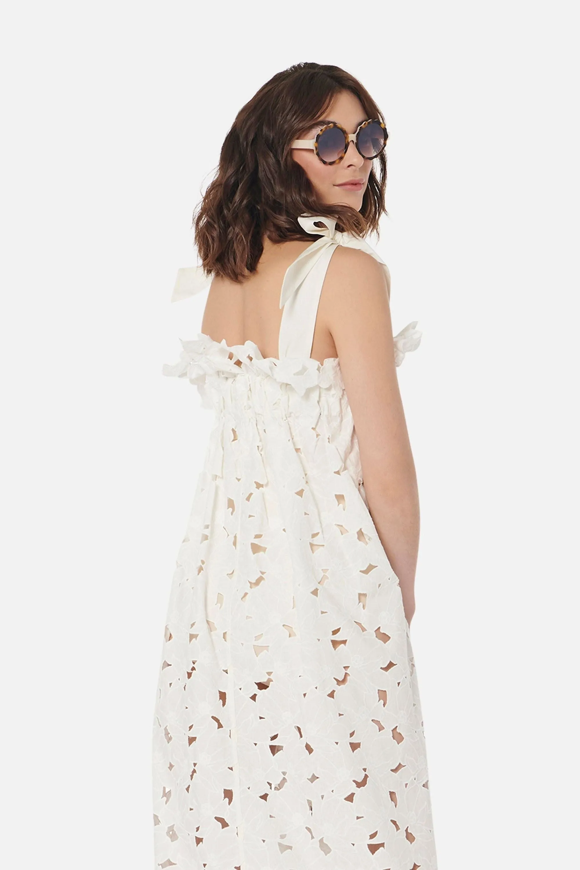 Jaime White Magnolia Lace Dress