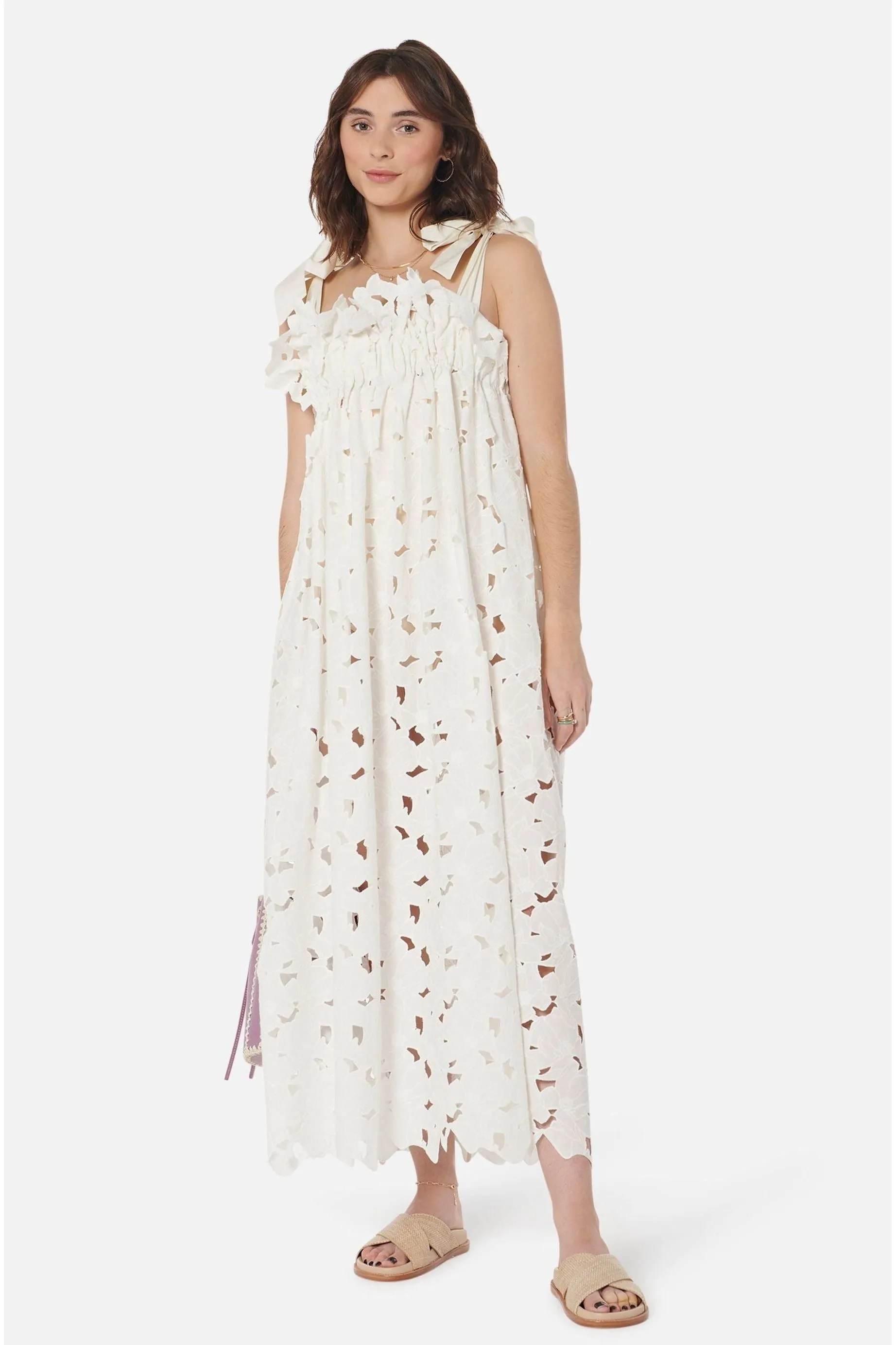 Jaime White Magnolia Lace Dress