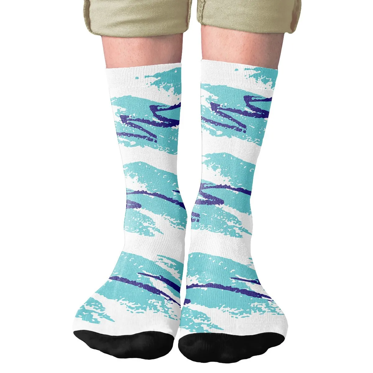 Jazzy 90s Soda Cup Adult Crew Socks