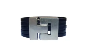 JBJ Women’s Barcelona Black Leather Bracelet