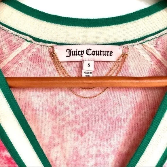 JUICY COUTURE pink python print wool cardigan S